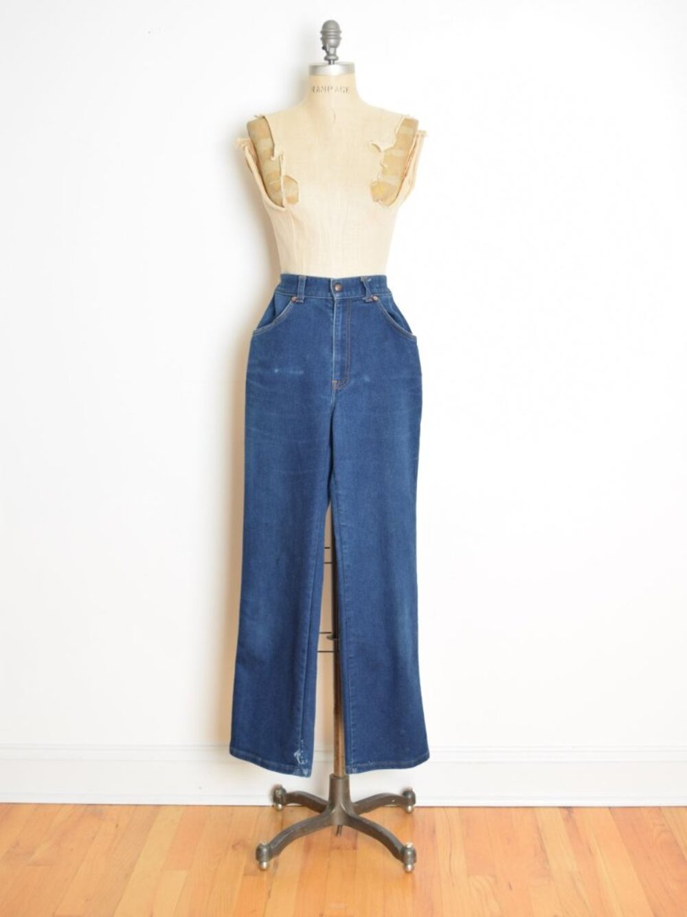 vintage 70s Levis jeans denim high elastic waist bootcut hippie medium wash S